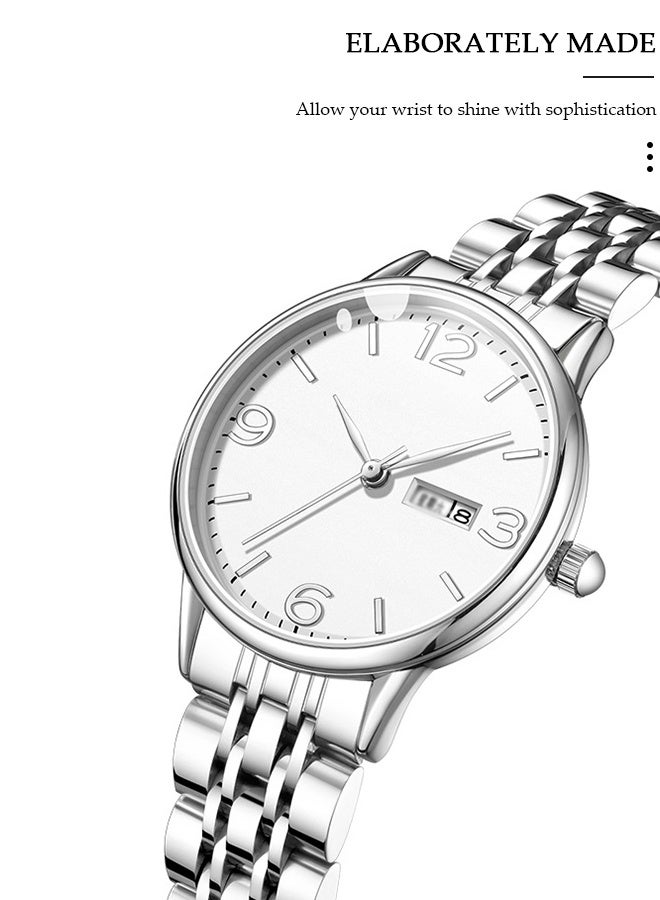DUNISO Luxury Women's Bracelet Watch Stylish Small Dial Diamond Dial Women's Watch Simple Quartz Watch Waterproof Casual Fashion Round Wrist Watch for Women - Image 5