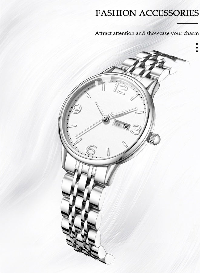 DUNISO Luxury Women's Bracelet Watch Stylish Small Dial Diamond Dial Women's Watch Simple Quartz Watch Waterproof Casual Fashion Round Wrist Watch for Women - Image 3