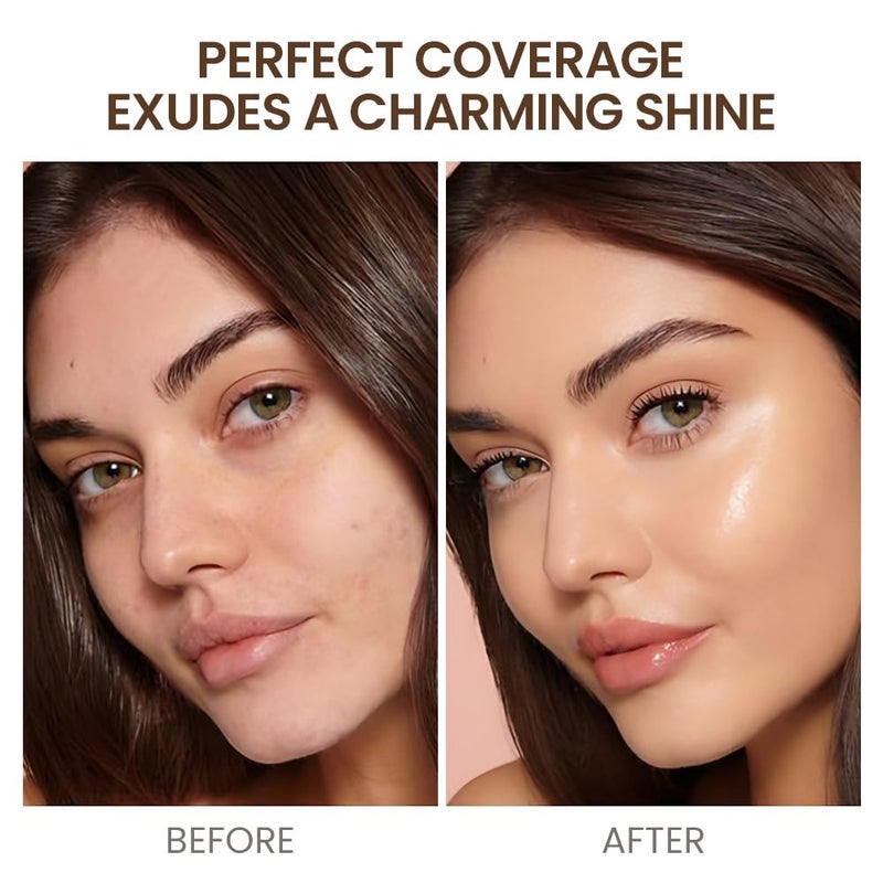 evpct Pot Concealer Full Coverage kit with Brush for Older Women, 4 Nude Shades Under Eye Color Corrector Concealer Palette for Dark Circles Mature Skin Makeup, Waterproof Foundation Color Corrector - Image 3