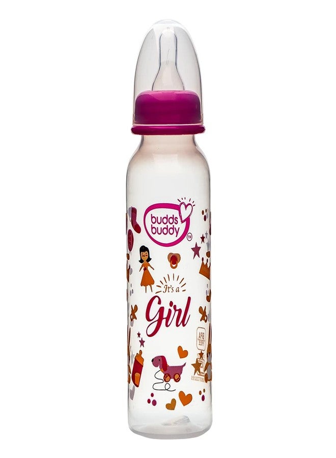 Buddsbuddy Zoe BPA Free Regular Neck Baby Feeding Bottle (Pink, 250 ml) - Image 1