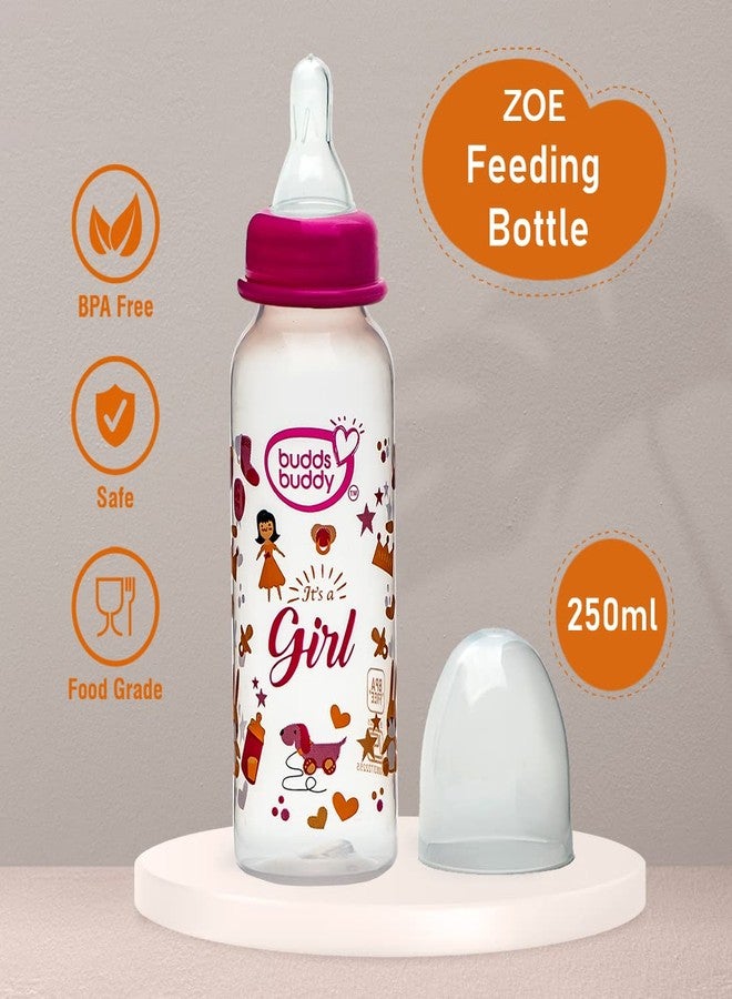 Buddsbuddy Zoe BPA Free Regular Neck Baby Feeding Bottle (Pink, 250 ml) - Image 5