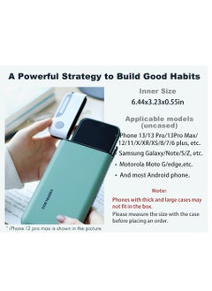 KASTWAVE Cell Phone Lock Box with Timer, Portable Time Lock Box for iPhone and Android Phone, Help to Be Self-Discipline and Focus to Achieve Goals, Prevent Phone Addiction (Green)  - Image 2