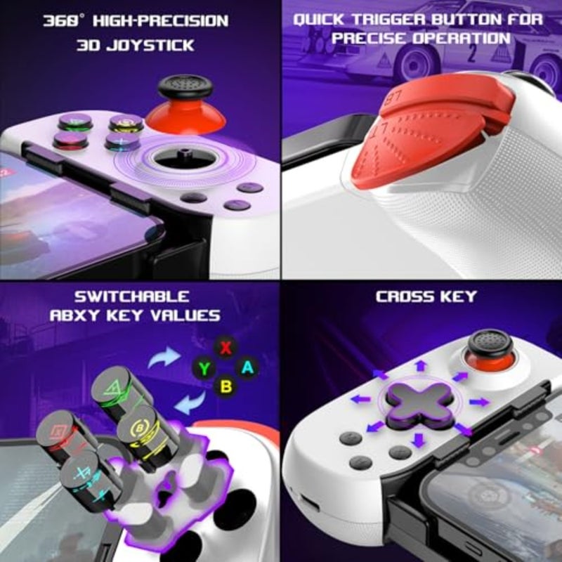 Wireless Controller for iPhone/iPad/iOS/Android/Tablet/PC/Switch, Phone Game Controller Joystick for Xbox Cloud Gaming/PS Remote Play/Steam Link - tooth Gamepad for iPhone 16/15/Samsung - Image 2