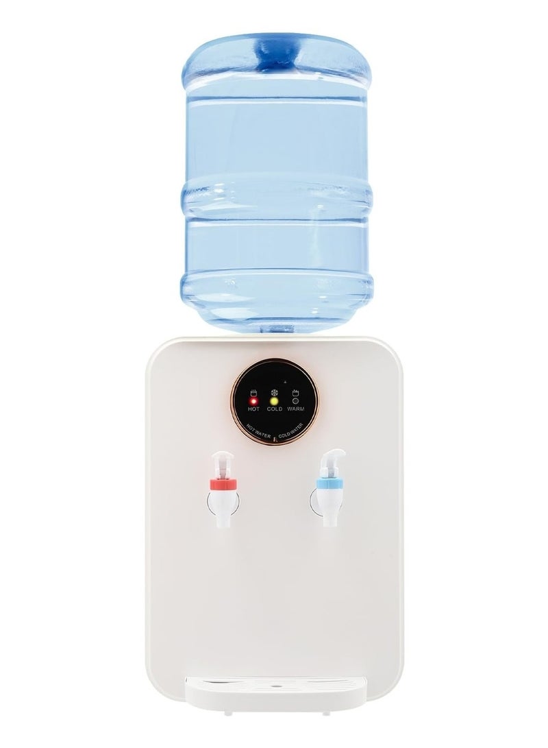 XiuWoo Water Cooler Top Loading Countertop Water Dispenser, Cold and Hot Water Dispenser,Efficient Cooling/Heating,Holds 5 Gallon Bottles,Removable and Easy to Clean,White - Image 2