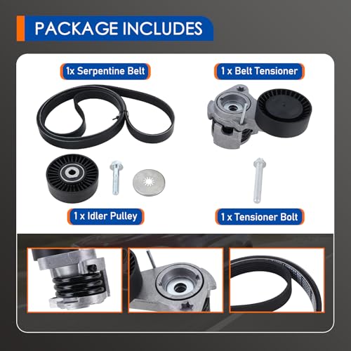 Xiaoyudou Serpentine Belt Tensioner Bolt Idler Pulley Drive Kit Compatible with 2006-2013 BMW 128i 323i 325i 325xi 328i 330i 330xi 525i 525xi 528i 528xi 530i 530xi X3 3.0L L6 Replaces 11288624196 6K1990 - Image 4