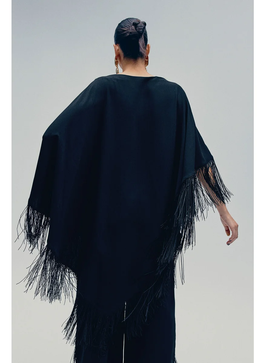 اتش اند ام Fringe-Trimmed Tunic