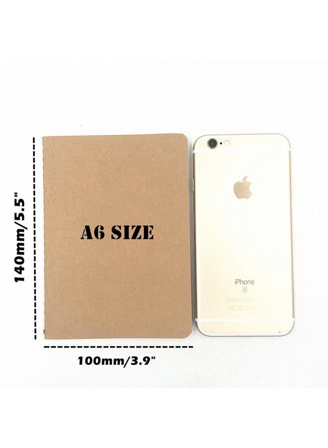 ALIMITOPIA 6pcs Travelers' Notebook Thread-bound Journal Diary Memo Pad,A6 Size & 30 sheets(Blank Pages) - Image 2