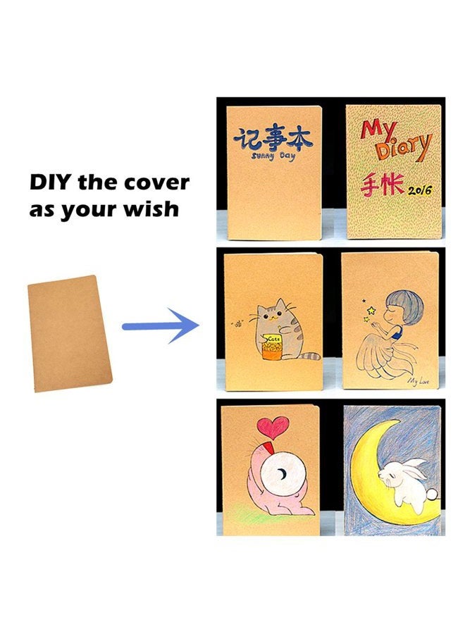 ALIMITOPIA 6pcs Travelers' Notebook Thread-bound Journal Diary Memo Pad,A6 Size & 30 sheets(Blank Pages) - Image 4