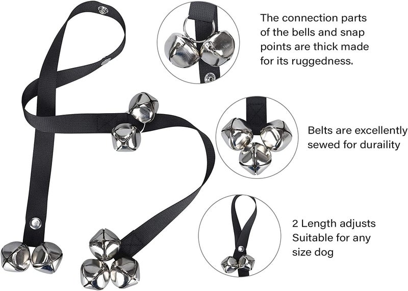 AUGEN Dog Doorbells, Tough Adjustable Nylon Door Bells for Dogs Puppies with 7 Door Bells, Use for Training Dog and Alerting Owners to Dogs’ Access - Image 2