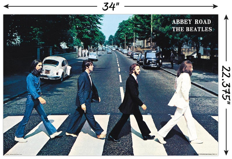 Trends International Beatles-Abbey Road Wall Poster, 22.375" x 34", Unframed Version, Bedroom - Image 2