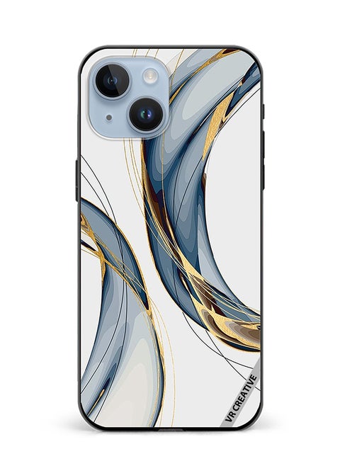 Protective Case Cover For Apple iPhone 15 Plus Digital Art Layers Design Multicolour