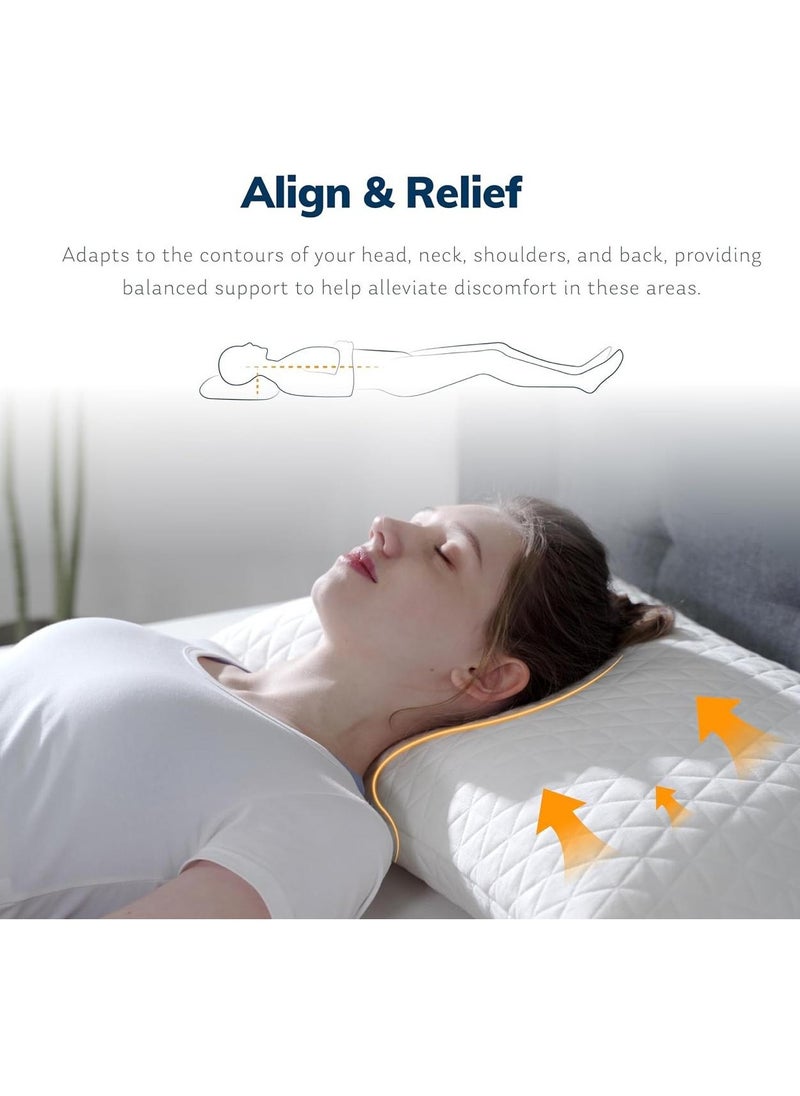 Zaprus - Adjustable Shredded Memory Foam Pillow – Bamboo Fabric, Customizable Thickness & Firmness, 1200g Foam, Hypoallergenic, Zipper Design – 68x48 cm - Image 1