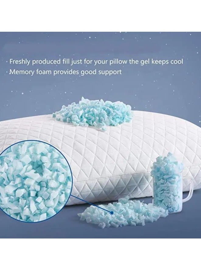 Zaprus - Adjustable Shredded Memory Foam Pillow – Bamboo Fabric, Customizable Thickness & Firmness, 1200g Foam, Hypoallergenic, Zipper Design – 68x48 cm - Image 1