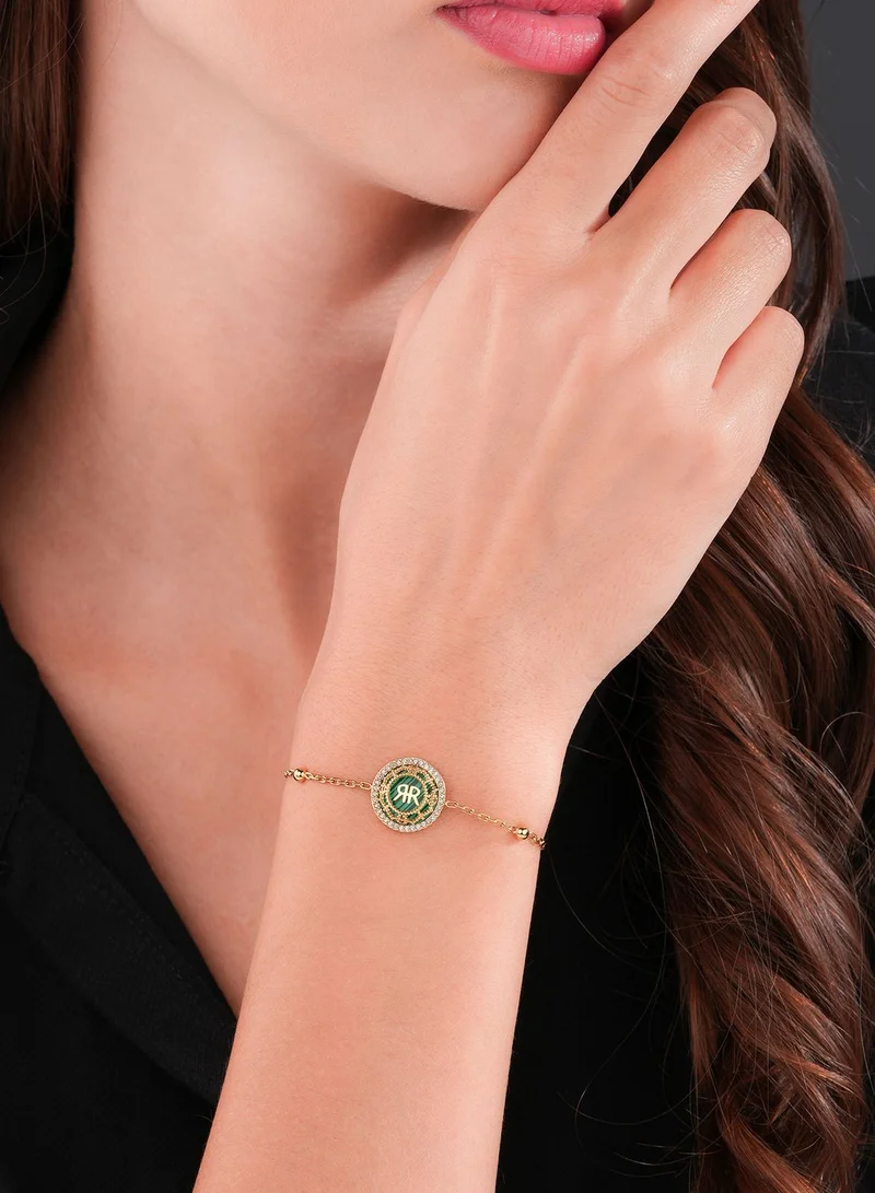 شيروتي 1881 سوار كريستال مالاكيت بنقوش عربية