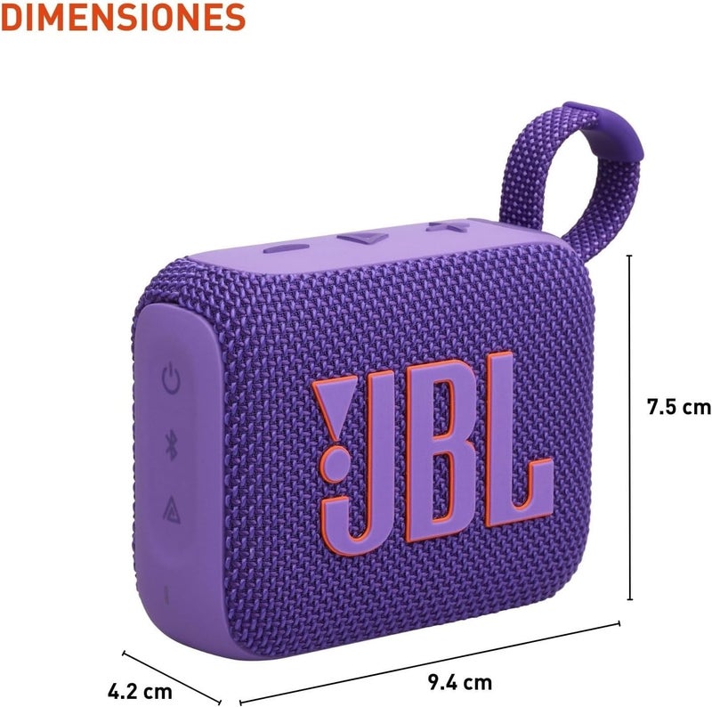 JBL Go 4 - Ultra-Portable, Waterproof and Dustproof Bluetooth Speaker, Big Pro Sound with Punchy bass, 7-Hour Built-in Battery, Made in Part with Recycled Materials (Purple) - Image 3
