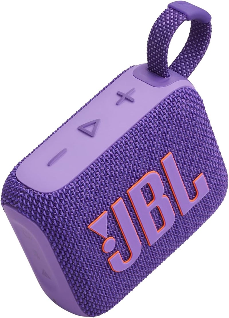 JBL Go 4 - Ultra-Portable, Waterproof and Dustproof Bluetooth Speaker, Big Pro Sound with Punchy bass, 7-Hour Built-in Battery, Made in Part with Recycled Materials (Purple) - Image 4