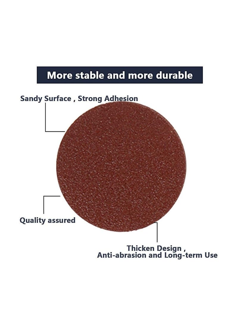 300 Pcs Sanding Discs Pads 50 mm Hook and Loop Pads with a Quarter inch Shank Backing Pad and Foam Buffering Pad  - Image 3