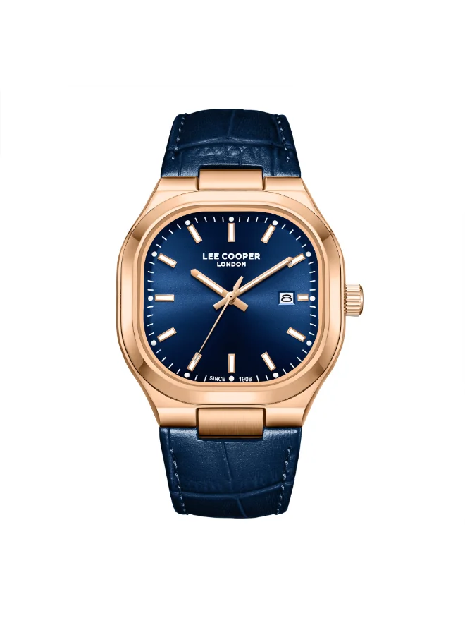 لي كوبر Men's Leather Analog Watch LC08179.495 - 42X47 mm