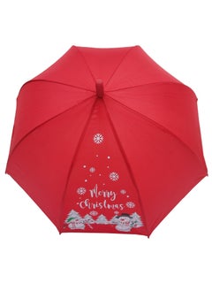 Hello Children Manual Open Christmas Umbrella for Kids Red color  - Image 2