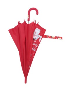 Hello Children Manual Open Christmas Umbrella for Kids Red color  - Image 3