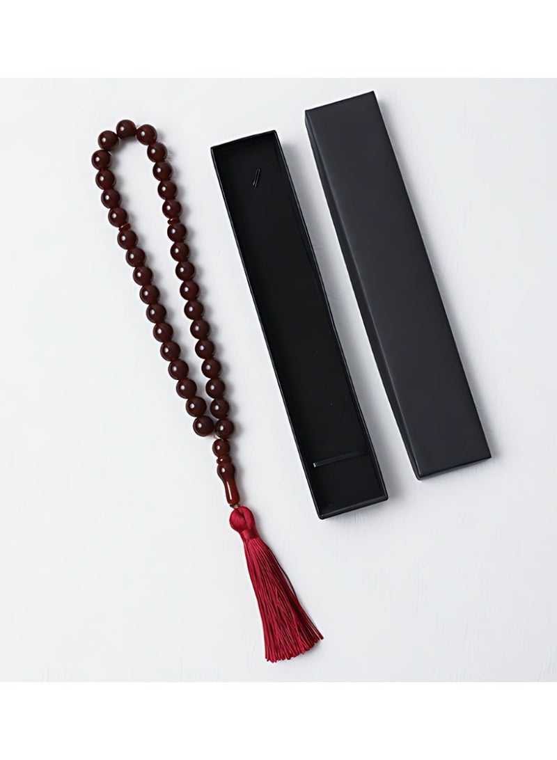 XiaoGiqi 33-bead Taisbiha prayer beads （Crimson） - Image 2