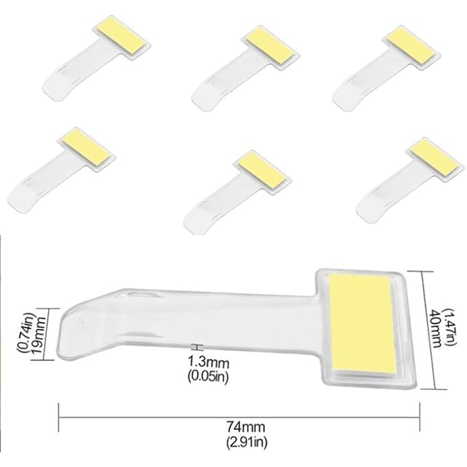 rayihni 10pcs Windshield Ticket Holder,Transparent Car Vehicle Parking Ticket Holder Clip Car Windshield Windscreen Tickets Holder with Adhesive Pads for Work Permit Pass Clips - Image 2