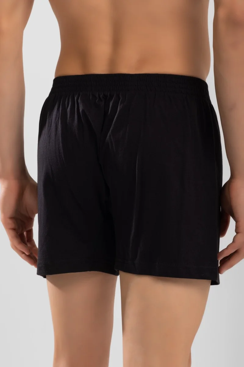Baykar Men's Cotton Plain Boxer 3-Piece Set 1119 Black