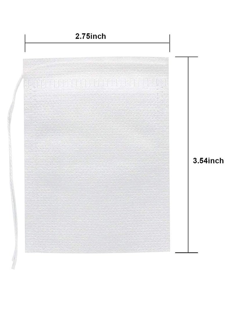 Excefore - Tea Filter Muslin Drawstring Bags Disposable Tea Filter Bags Empty Cotton Seal Filter Tea Bags, Disposable Tea Infuser, safe, Strong Penetration for Loose Leaf Tea and Coffee (200 PCS) - Image 1