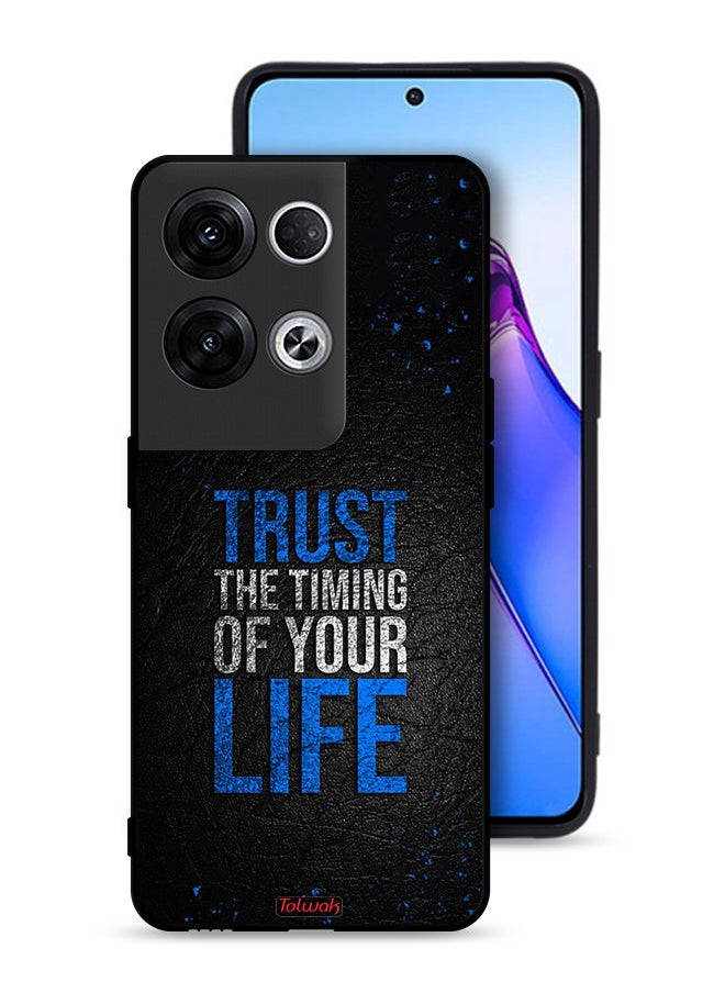 Tolwak - Oppo Reno8 Pro Plus 5G Protective Case Cover Trust The Timing Of Your Life - Image 1