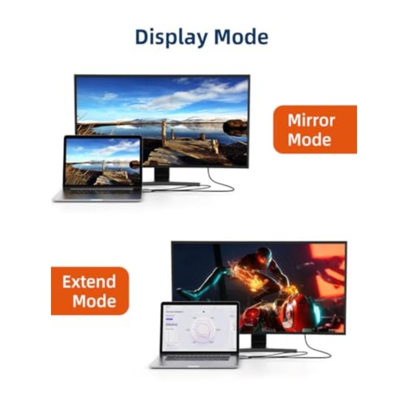 HDMI to USB C Cable 1M with USB Power, 4K 60Hz Unidirectional Adapter for Rokid Max, Xreal Air 2, RayNeo, Compatible with PS5, Xbox, Switch Dock to Portable Monitors - Image 3