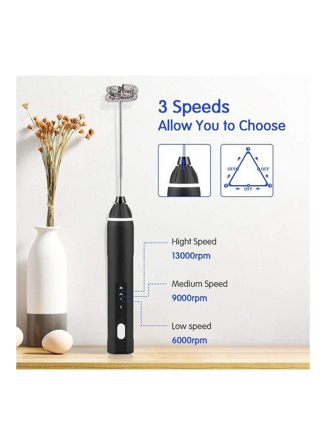 XiuWoo Electric Milk Frother Maker And Whisk Set Black/Silver  - Image 5