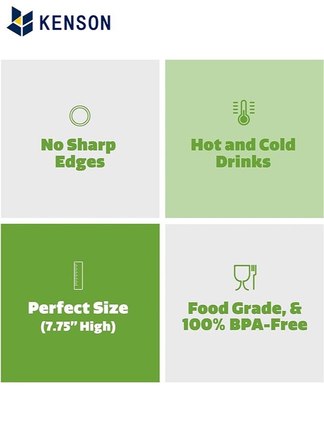 KENSON 100 Pcs Disposable Plastic Straws, Clear Flexible Drinking Straws 210 x 5 MM Plastic Bendy Straws Comfy Package - Image 4