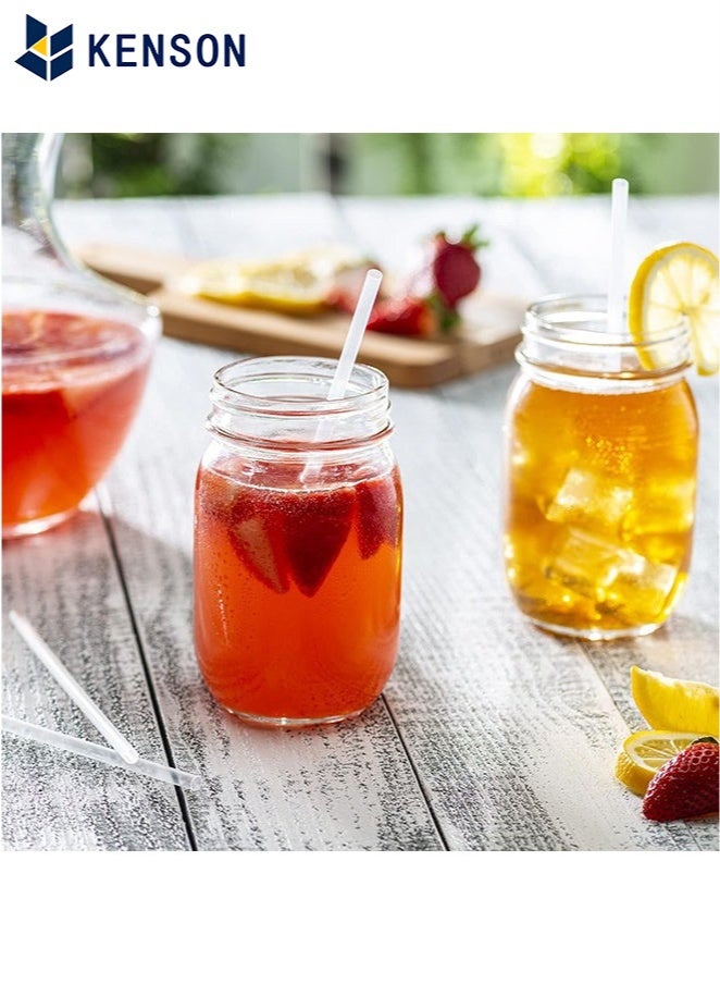 KENSON 100 Pcs Disposable Plastic Straws, Clear Flexible Drinking Straws 210 x 5 MM Plastic Bendy Straws Comfy Package - Image 5