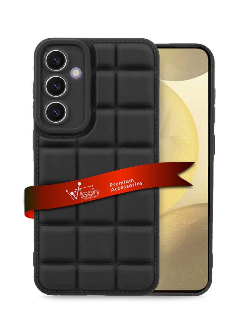 دبليو تيك سامسونج جالاكسي S24 بلس / S24+ 2024 غطاء غطاء سطح سيليكون سائل ناعم ممتاز - أسود - Image 1