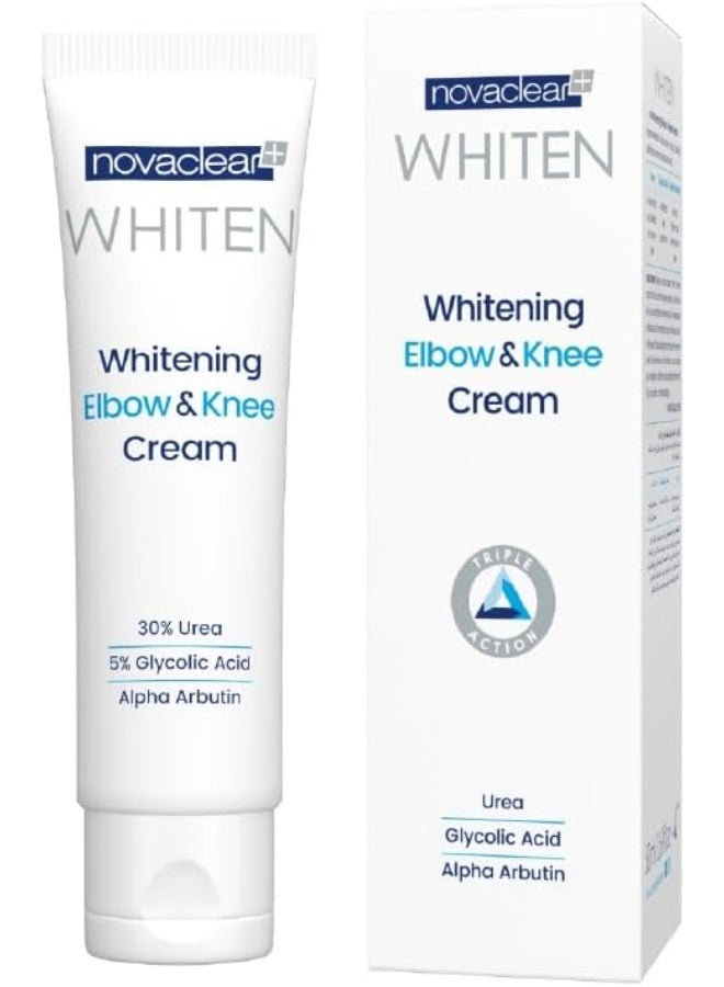 نوفاكلير Novaclear Whitening Elbow & Knee Cream – Urea, Glycolic Acid & Alpha Arbutin – Exfoliating, Moisturizing & Brightening Cream for Dry, Dark Elbows, Knees, Hands & Heels – 50 ML - Image 1