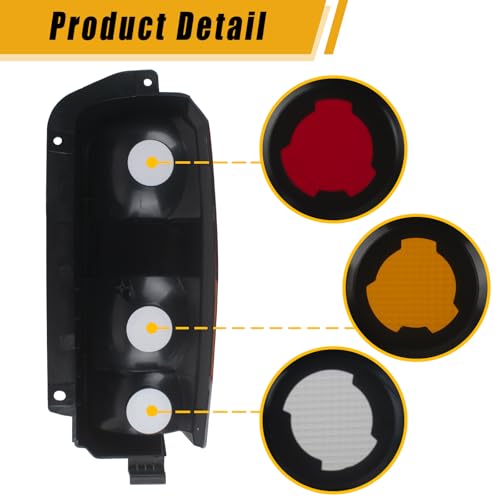 Boine Tail Light Compatible With 1997 1998 1999 2000 2001 Jeep Cherokee Limited SE Sport XJ XJ Chassis Driver and Passenger Side Rear Light Brake Lamps 4897398AA 4897399AA - Image 3