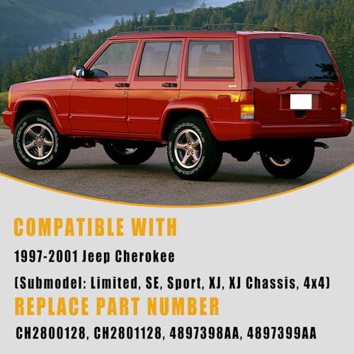 Boine Tail Light Compatible With 1997 1998 1999 2000 2001 Jeep Cherokee Limited SE Sport XJ XJ Chassis Driver and Passenger Side Rear Light Brake Lamps 4897398AA 4897399AA - Image 4