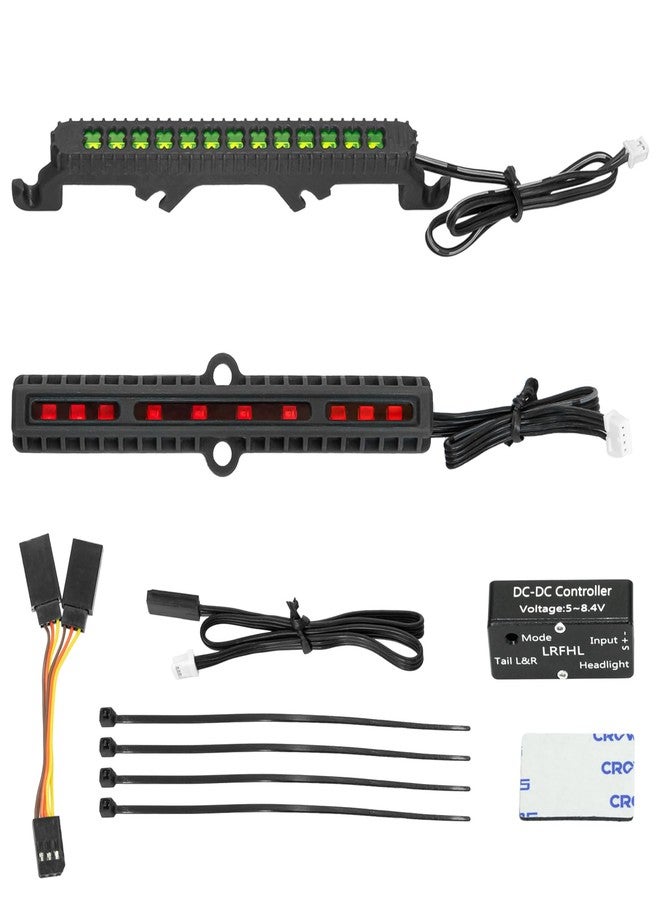 LRFHL RC Light Bar RC LED Light Lamp Kit Headlight Taillight Turn Signal Flashing Front and Rear Lights Upgrade Part for Arrma 1/16 1/14 Mojave Grom 4X4 RTR Brushed Desert Truck - Image 1