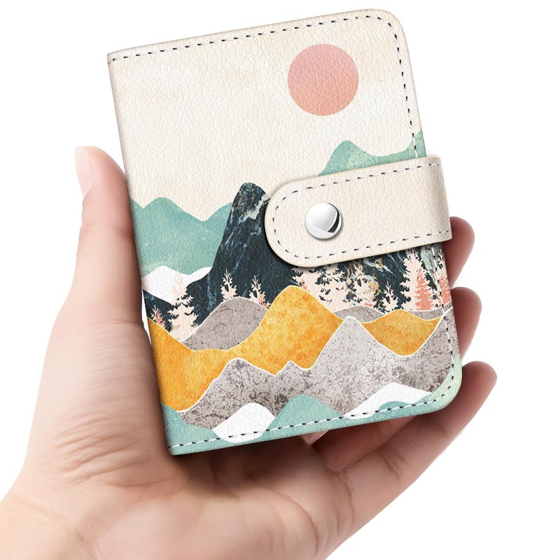 Lebrocoli Boho Landscape Small Photos Album for 2x3 Inch Films, 56 Pockets Mini Cute Albums Book for Polaroid Fujifilm Instax Mini Instant Camera Printer, Kpop Photocard Pictures Binders Storage - Image 1
