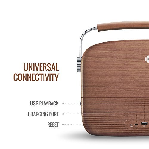 Carvaan Saregama Carvaan Hindi - Portable Music Player with 5000 Preloaded Songs, FM/BT/AUX (Oak Wood Brown) - Image 3