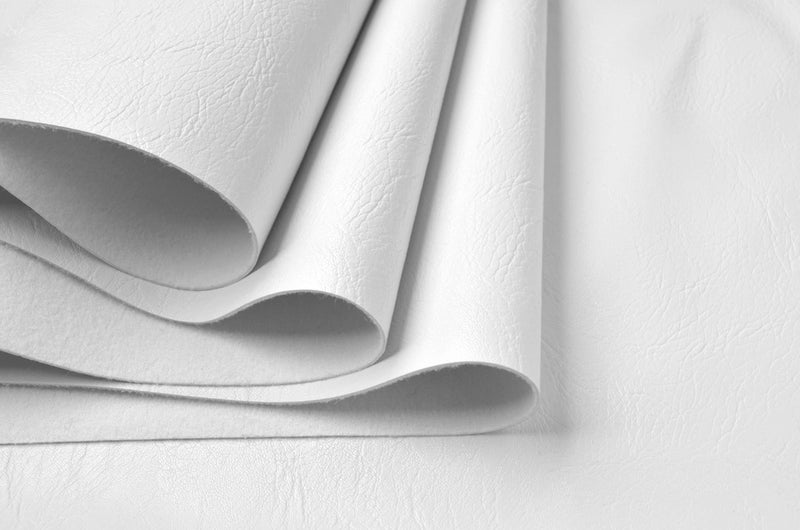 Wento Thick Faux Leather Fabric Soft Skin Grain PU Leather for Furniture Cover Reupholster Sofa Chairs Cushions Vinyl Upholstery (1 Yard, White) - Image 1