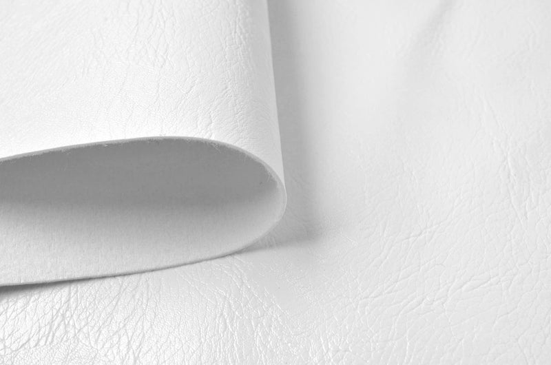 Wento Thick Faux Leather Fabric Soft Skin Grain PU Leather for Furniture Cover Reupholster Sofa Chairs Cushions Vinyl Upholstery (1 Yard, White) - Image 3