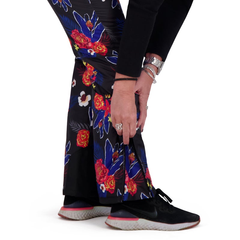 Arctic Quest Womens Ski Snow Bibs Pants Insulated Water Resistant Overalls Snowboarding Winter Waterproof Pants Women, Black Floral, Large - Image 5