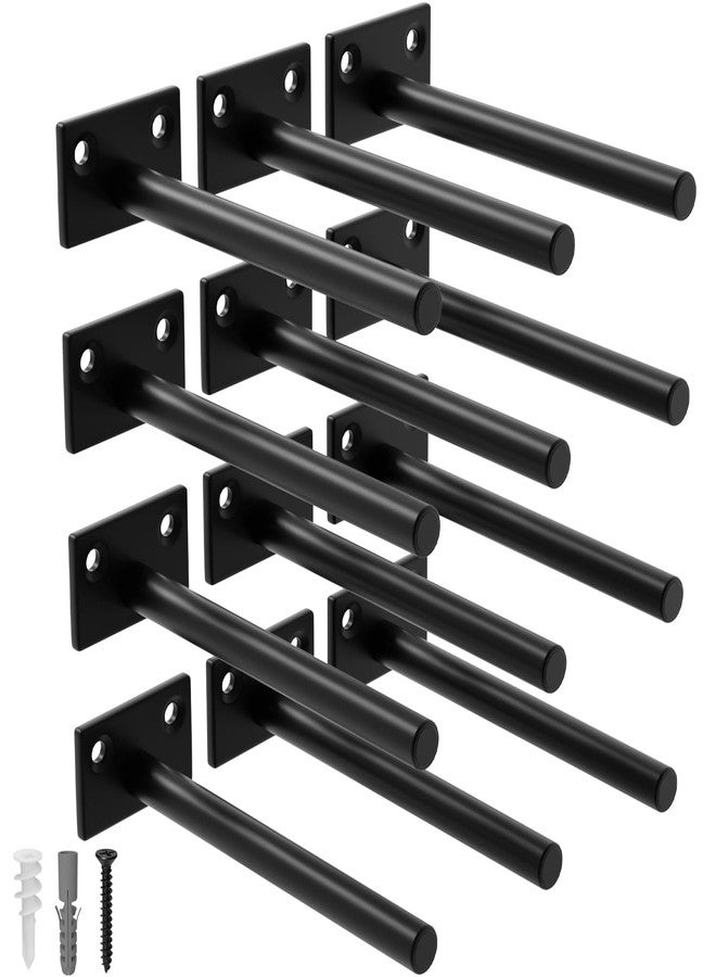 LEOPO 12 Pack-6 inch Floating Shelf Bracket, Hidden Brackets for Wood Shelf - Image 1