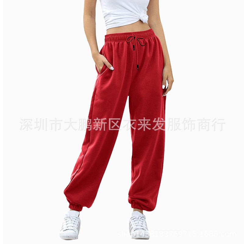 2021 Fashion Sweatpants Harlan Pockets Casual 16 Colors Red Red