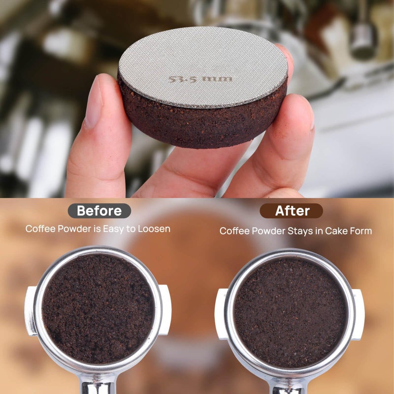 Zisqerts Puck Screen 51mm Premium Stainless Steel Espresso Puck Screen for Espresso Machines Reusable Coffee Filter with 150μm Mesh Basket for Espresso Portafilter (51mm, 1) - Image 5