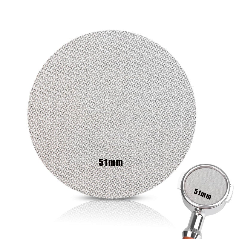 Zisqerts Puck Screen 51mm Premium Stainless Steel Espresso Puck Screen for Espresso Machines Reusable Coffee Filter with 150μm Mesh Basket for Espresso Portafilter (51mm, 1) - Image 1