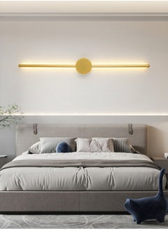 LOOPITYS Modern Interior Wall Light 18W LED Wall Light, Gold Wall Light for Bedroom Living Room Corridor (Color : Three color temperatures, Size : 100 CM)  - Image 1