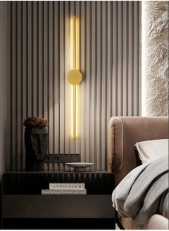 LOOPITYS Modern Interior Wall Light 18W LED Wall Light, Gold Wall Light for Bedroom Living Room Corridor (Color : Three color temperatures, Size : 100 CM)  - Image 2