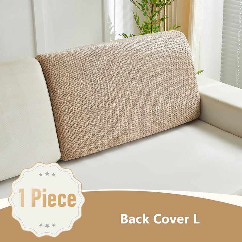 Yoovat Magic Sofa Covers Magic Sofa Couch Covers 2024 New Wear-Resistant Universal Sofa Cover Stretch for Sectional Slipcovers (Texture-Light Coffee,Back Cover L) - Image 2